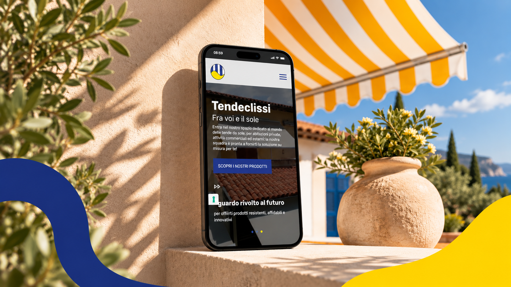 Sito Tendeclissi mostrato su uno smartphone